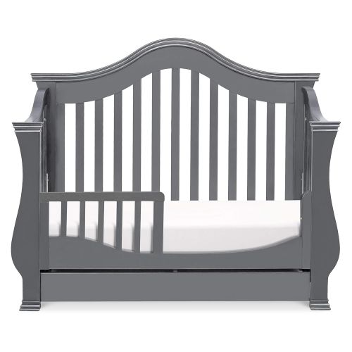  Million Dollar Baby Classic Ashbury 4-in-1 Convertible Crib with Toddler Bed Conversion Kit, Manor Grey