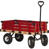 Millside Industries Classic Wood Wagon with Red Removable Wooden Racks