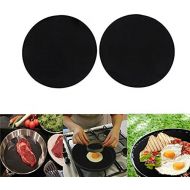 2x Milopon Reusable BBQ Cooking Gebackwerkzeug Kochmatte Non-Stick Round Liner Blatt Teflon Back Barbecue Grill Pan Mat Mikrowellenherd