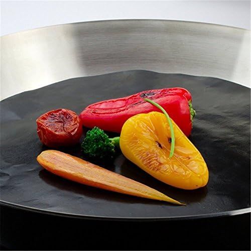  2x Milopon Reusable BBQ Cooking Gebackwerkzeug Kochmatte Non-Stick Round Liner Blatt Teflon Back Barbecue Grill Pan Mat Mikrowellenherd