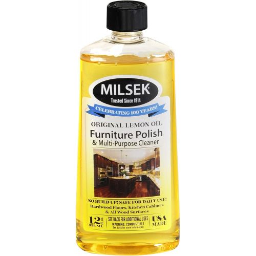  Milsek Furniture Polish and Cleaner with Lemon Oil, 12-Ounce, Pack of 16, LM-MC
