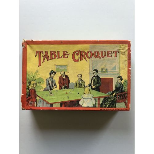  Vintage Milton Bradley Table Croquet early 1900s