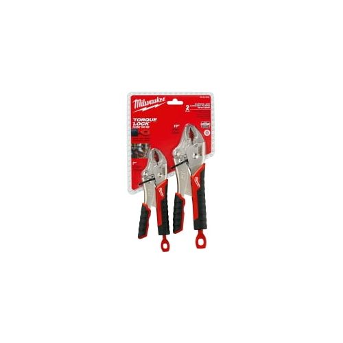  Milwaukee 2PC CURVED JAW LOCKING PLIERS W DURABLE GRIP