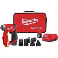 Milwaukee 2505-22 M12 Fuel Installation Drill/Driver Kit, Compact, Forward/Reverse Switch, Keyless Chuck, LED Light, Variable Speed