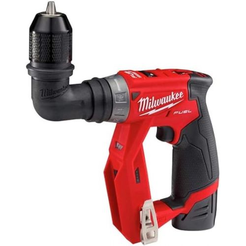  Milwaukee 2505-22 M12 Fuel Installation Drill/Driver Kit, Compact, Forward/Reverse Switch, Keyless Chuck, LED Light, Variable Speed