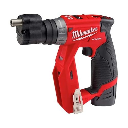  Milwaukee 2505-22 M12 Fuel Installation Drill/Driver Kit, Compact, Forward/Reverse Switch, Keyless Chuck, LED Light, Variable Speed