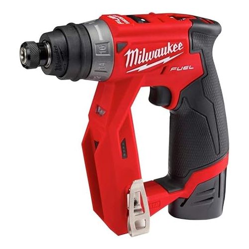 Milwaukee 2505-22 M12 Fuel Installation Drill/Driver Kit, Compact, Forward/Reverse Switch, Keyless Chuck, LED Light, Variable Speed
