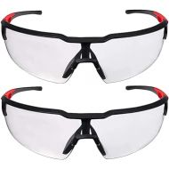 Milwaukee Anti-Fog Safety Glasses Clear Lens Black/Red Frame 2 pc. - Case of 2