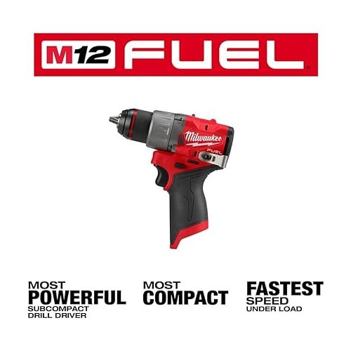  Milwaukee M12 FUEL 12V Lithium-Ion Brushless Cordless 1/2 in. Drill Driver (Tool-Only)