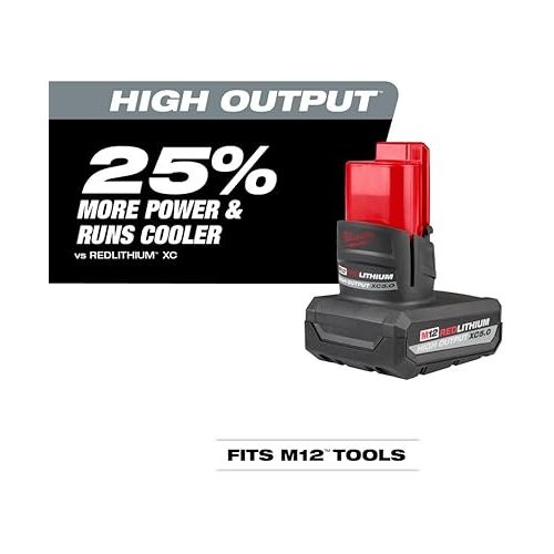  Milwaukee Electric Tool M12 Red Lithium High Output