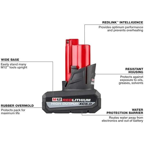  Milwaukee Electric Tool M12 Red Lithium High Output