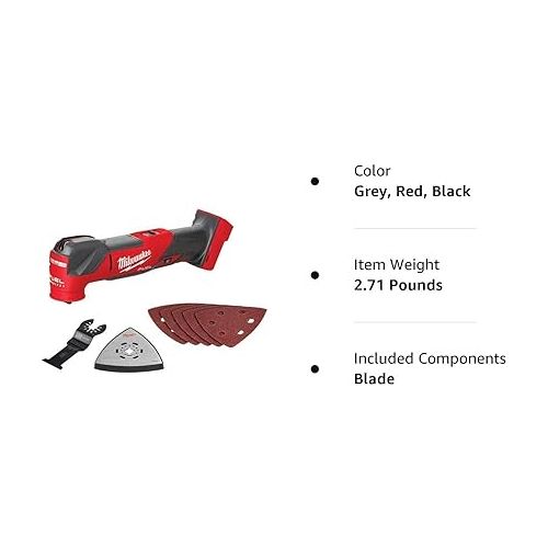  Milwaukee M18 FUEL Oscillating Multi-Tool - No Charger, No Battery, Bare Tool Only