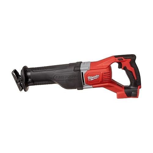  Milwaukee 2621-20 M18 18V Lithium Ion Cordless Sawzall 3,000RPM Reciprocating Saw with Quik Lok Blade Clamp and All Metal Gearbox (Bare Tool)