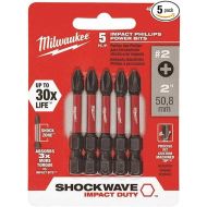 Milwaukee 48-32-4602 Phillips Power Bits 5 Pack