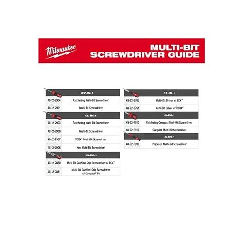  Milwaukee Screwdriver M-BIT RCHT 27 in 1 48-22-2904