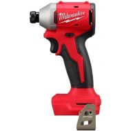 Milwaukee 3650-20 M18 18V Lithium-Ion Brushless Cordless 1/4 in. Compact Impact Driver (Tool Only), Red