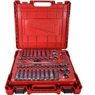Milwaukee 48-22-9010 47-Piece 1/2 in. Drive Metric and SAE Ratchet and Socket Set with FOUR FLAT Sides