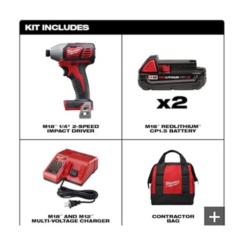  Milwaukee 2656-22CT Compact Impact Driver Kit