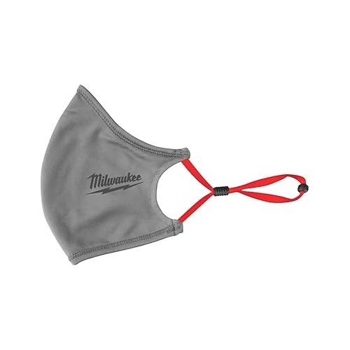  3 PACK Milwaukee 2-Layer Performance Face Mask ?One Size (Grey)