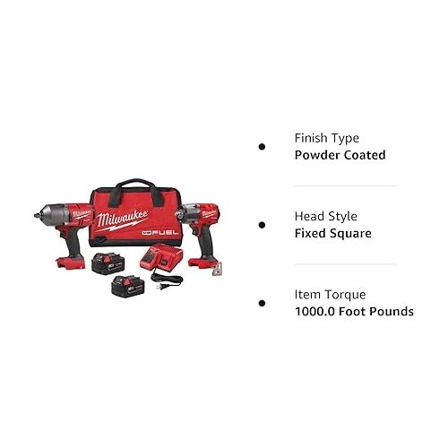  Milwaukee 2 Pc. M18 FUEL High Torque & Mid Torque Impact Wrench Auto Combo Kit