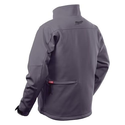  Milwaukee Jacket M12 12V Lithium-Ion Heated Front and Back Heat Zones and Colors -Battery Not Included (Extra Large, Gray)