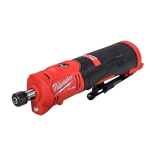 Milwaukee 2486-22 M12 FUEL 12V Straight DieGrinder Kit with (2) 2.0Ah Battery, Charger & Tool Bag