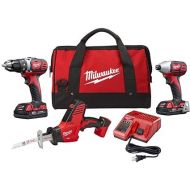 Milwaukee 2691-22H M18 18-Volt Lithium-Ion Cordless Drill Driver/Impact Driver and HACKZALL Combo Kit (3-Tool) with Two 1.5 Ah Batteries