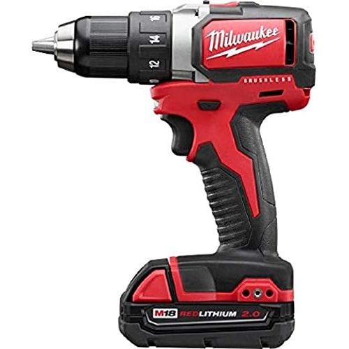  Milwaukee 2798-22CT-18V Compact Brushless Drill/Brushless Impact Combo Kit (2 Tool) + 2 Li-Ion Battery(18V/1.5Ah) + Multi-Voltage Charger(12-18V) + Belt Clip + Contractor Bag