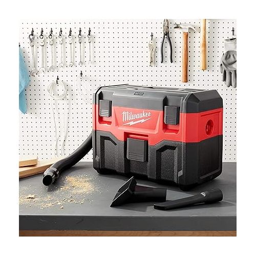  Milwaukee 0880-20 18-Volt Cordless Wet/Dry Vacuum, Red