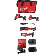 Milwaukee 3698-24MT 18V Fuel 4-Tool Cordless Combo Kit with 6.0Ah 3.0Ah Lithium Ion Batteries