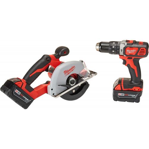  Milwaukee 2698-22 M18 Cordless Combo Compact Hammer Drill/Metal Saw/2 Battery