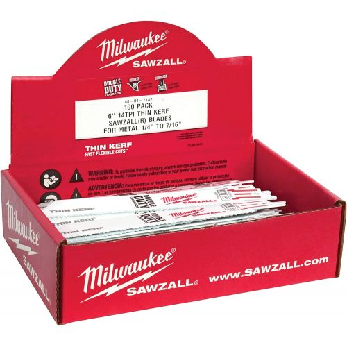  Milwaukee 48-01-7093 Super Sawzall Blade 8/12 Teeth per Inch 8-Inch Length 25-Pack