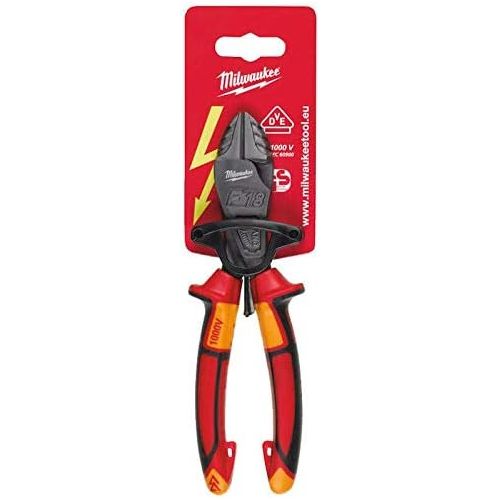  Milwaukee 932464569 VDE Heavy-Duty Diagonal Cutter 180mm, Red