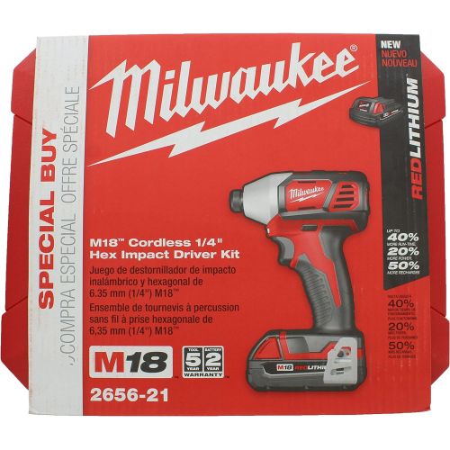  Milwaukee 2656-21 M18 1/4 Hex Impact Driver