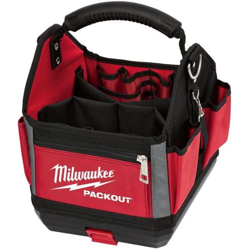  Milwaukee 10 Packout Storage Tote with Impoact Resistant Molded Base, Durable Molded Handle and Reinforced Side Walls, 28 total Pockets, Designed for Ultimate Durability