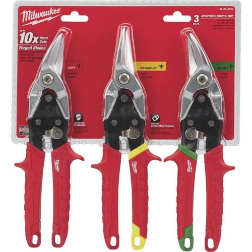  Milwaukee 3-Piece Aviation Snip Set - 48-22-4533