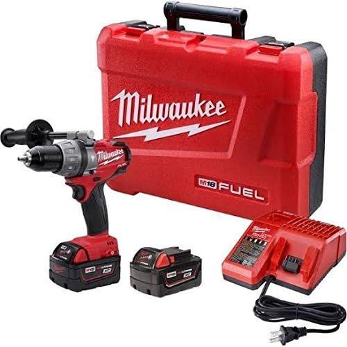  Milwaukee Tool 2704-22 Hammer Drill/Driver Kit 18 Volt 1/2 Inch x 7.75 Inch M18 Fuel