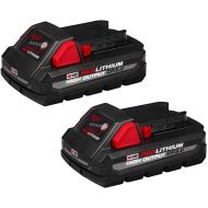 Milwaukee 48-11-1837 M18 18 Volt High Output CP 3.0 Ah Lithium-Ion Slide Battery, 2 Pack (Non-Retail Packaging)