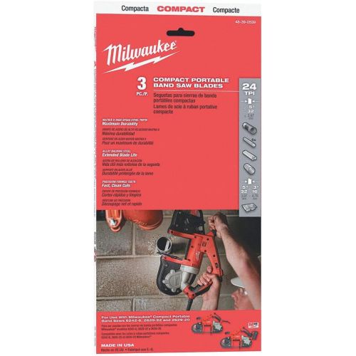  Milwaukee Tool 48-39-0539 Matrix II High Speed Steel 24 Teeth Compact Portable Band Saw Blade 35-3/8 Inch