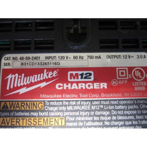  Milwaukee 48-59-2401 12-Volt Lithium-ion Battery Charger