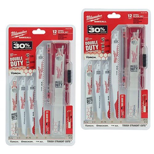  Milwaukee 49-22-1129 12-Piece Ultimate Demolition Sawzall Blade Set (2 Pack)