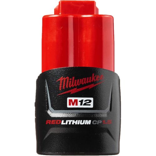  Milwaukee 48-11-2401 Genuine OEM M12 REDLITHIUM 12 Volt 1.5 Amp Compact Lithium Ion Battery with Overload Protection for Cordless Power Tools