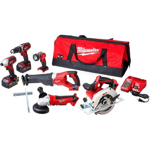  Milwaukee M18 Cordless LITHIUM-ION 6-Tool Combo Kit (2696-26)