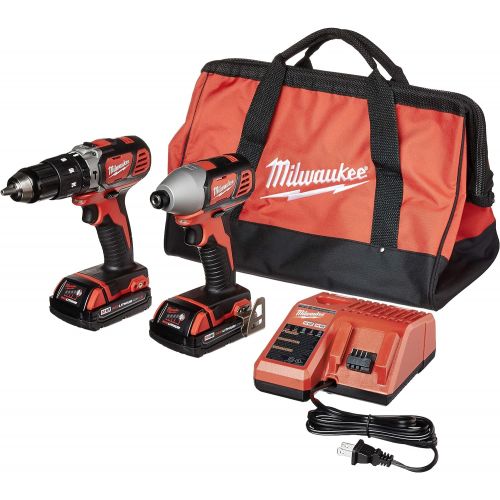  Milwaukee 2697-22CT M18 18-Volt Lithium-Ion Cordless Hammer Drill/Impact Driver Combo Kit