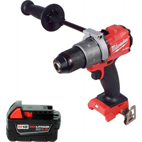  Milwaukee 2804-20 18V 1/2 Hammer Drill,48-11-1850 5.0Ah Battery