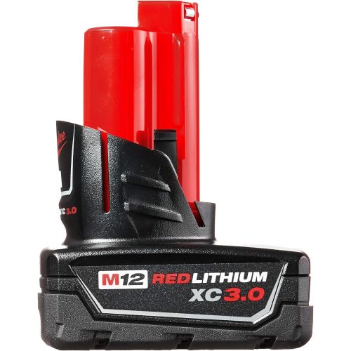  Milwaukee 48-11-2412 Twin Pack of 3.0 Amp Hour Extended Capacity 12V Lithium Ion Batteries