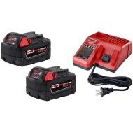 Milwaukee 48-59-1850P M18 18-Volt Lithium-Ion Starter Kit with Two 5.0 Ah Battery Packs and Charger