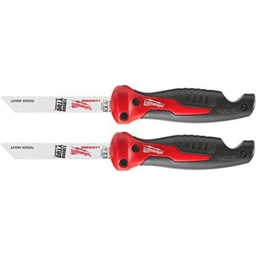  Milwaukee 48-22-0305 6 Inch Folding Jab Saw Compatible with Sawzall Reciprocating Saw Blades (Multi Purpose Blade Included), 2 Pack