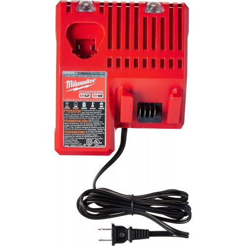  Milwaukee 48-59-1850 M18 RED LITHIUM XC 5.0 Ah Batteries (2) + 48-59-1812 M12 and M18 Multi Voltage Charger kit