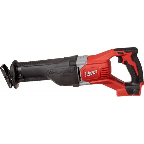  Milwaukee 2621-20 M18 18V Lithium Ion Cordless Sawzall 3,000RPM Reciprocating Saw with Quik Lok Blade Clamp and All Metal Gearbox (Bare Tool)